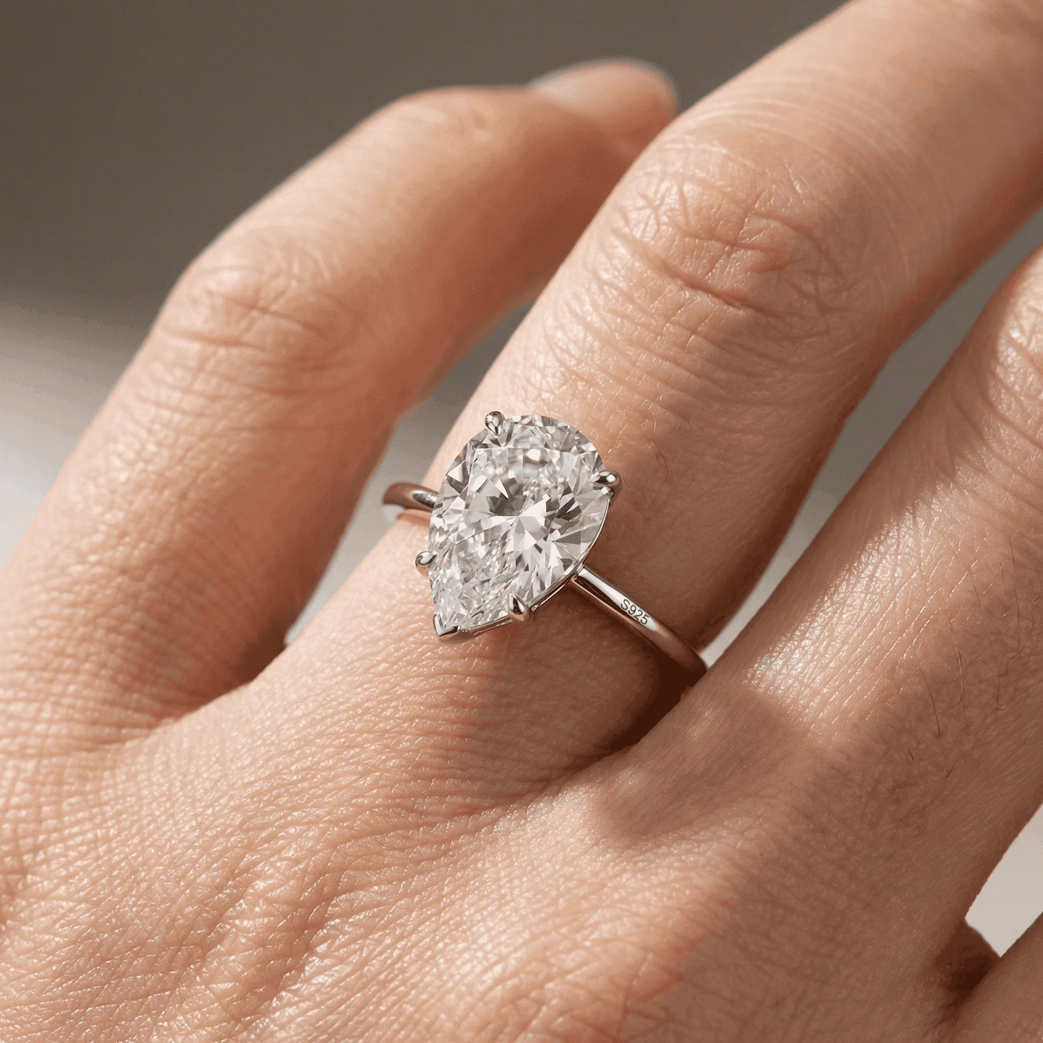 Three-Stone Moissanite Ring