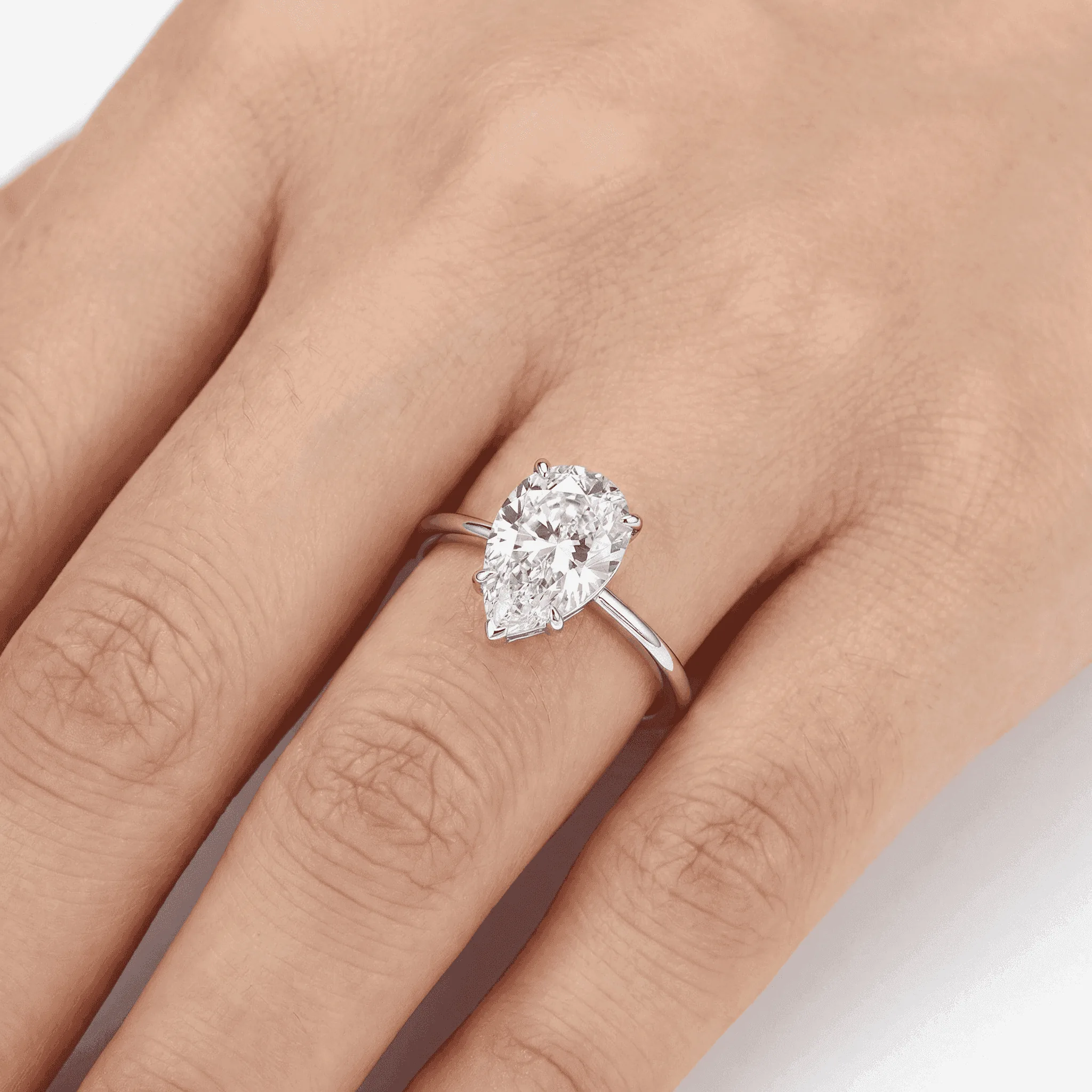 Heart Cut Moissanite Ring detail